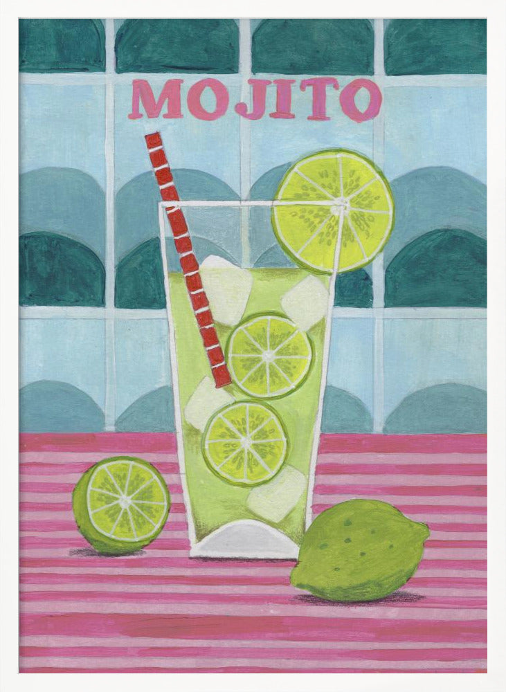 Glass of Mjito Poster