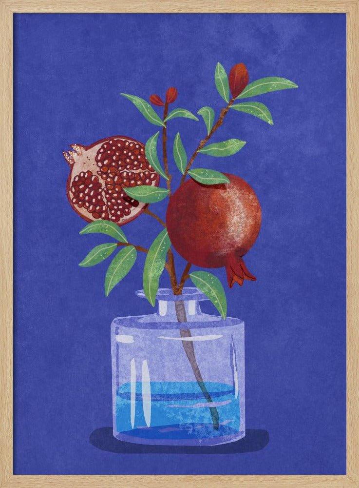 Pomegranate In Vase Poster - Corkframes.com