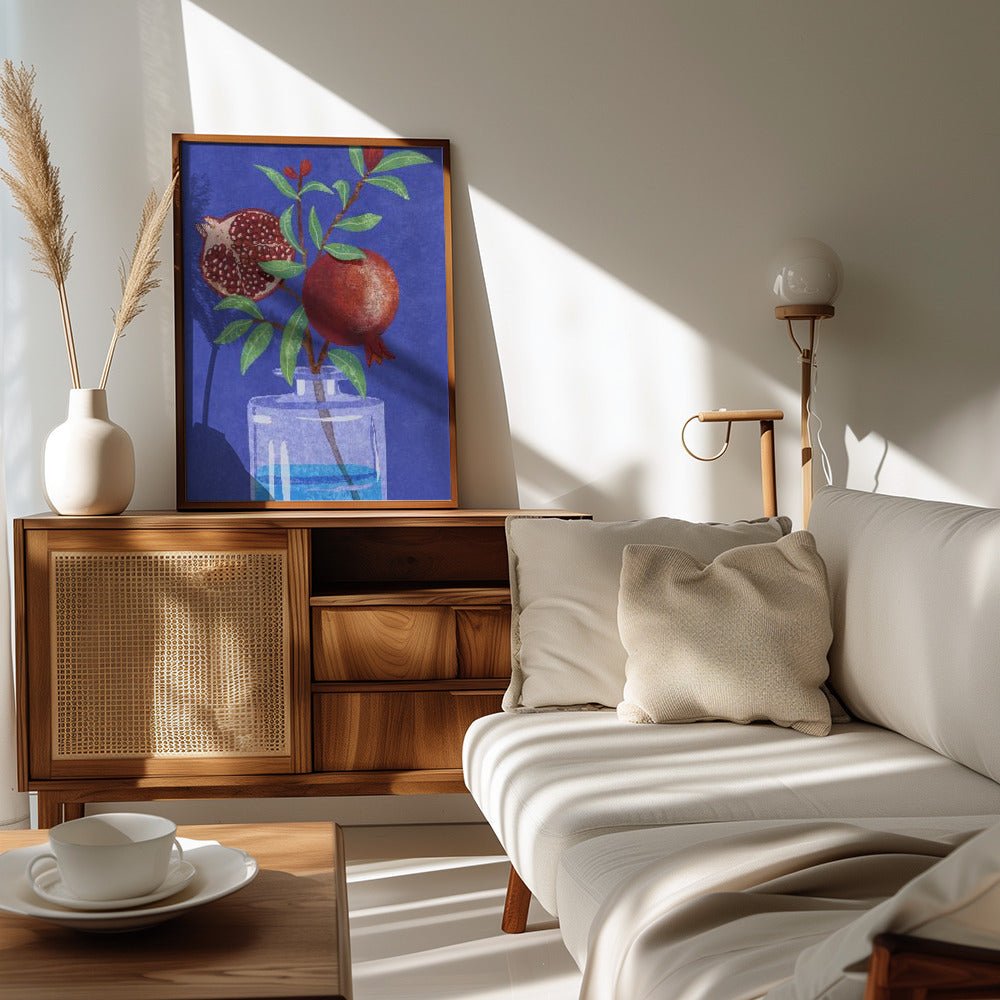 Pomegranate In Vase Poster - Corkframes.com