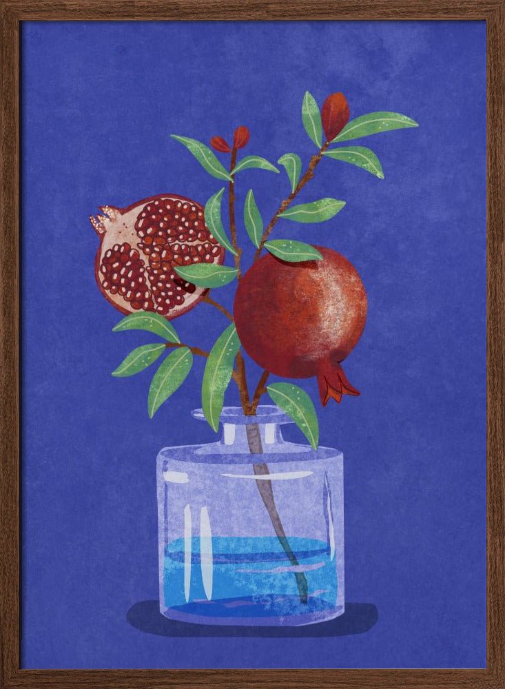 Pomegranate In Vase Poster - Corkframes.com