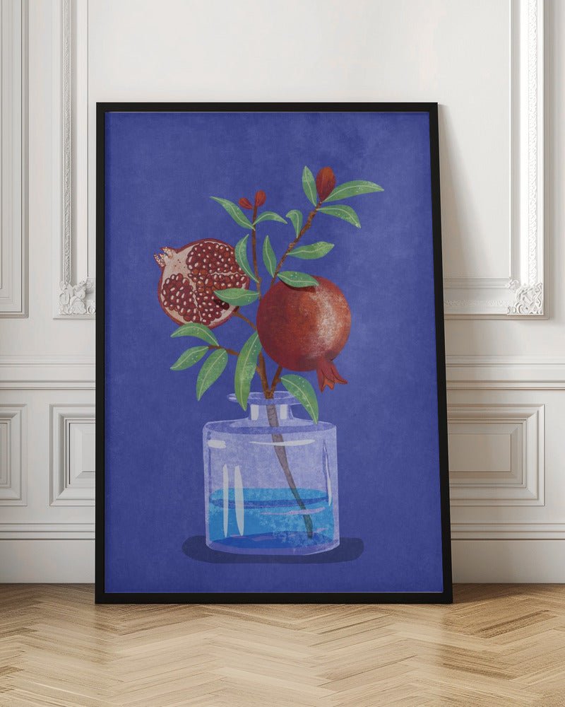 Pomegranate In Vase Poster - Corkframes.com