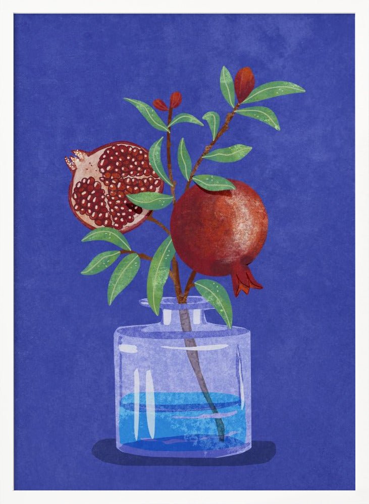 Pomegranate In Vase Poster - Corkframes.com