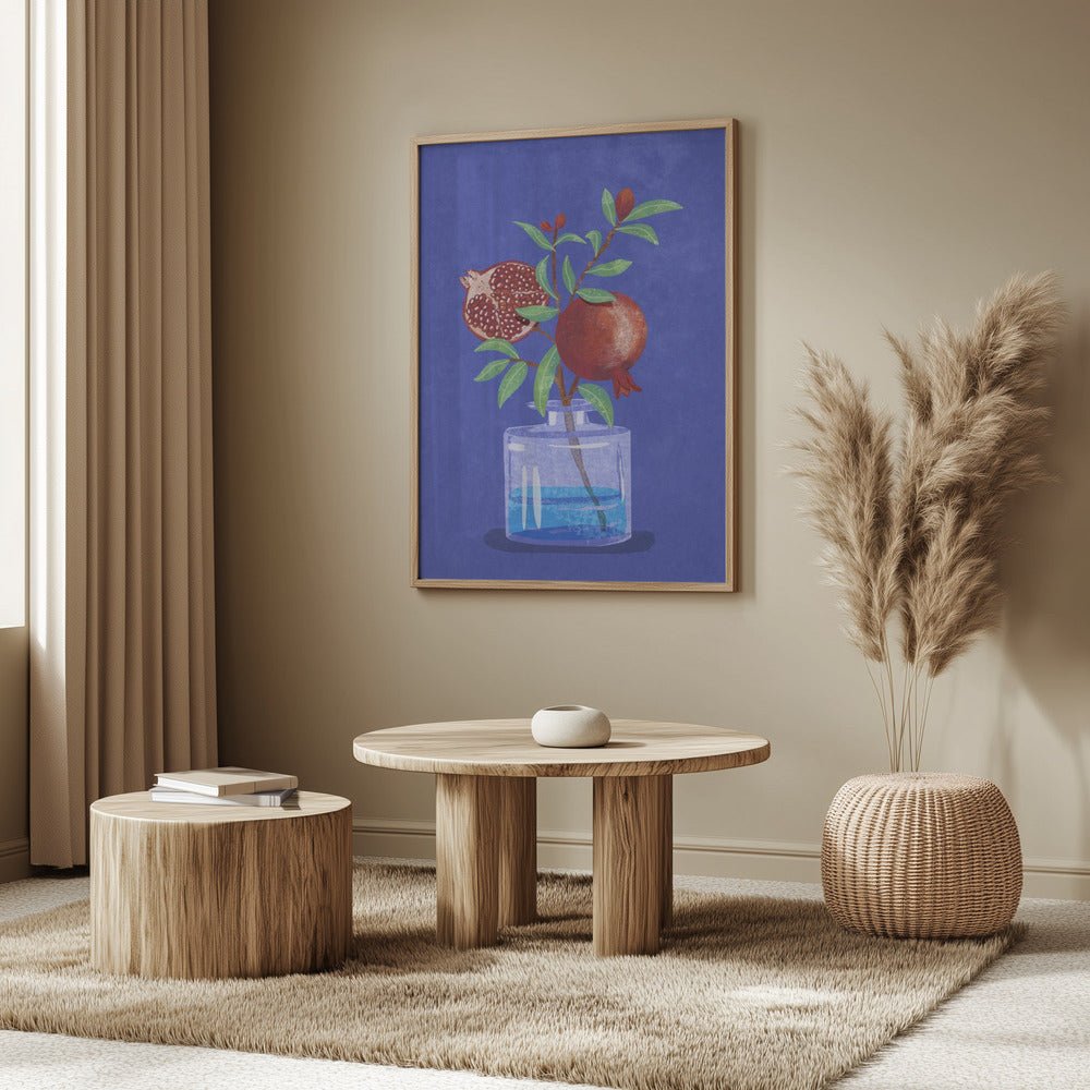 Pomegranate In Vase Poster - Corkframes.com