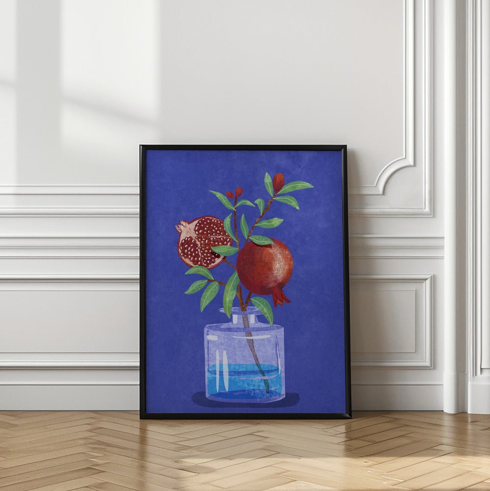 Pomegranate In Vase Poster - Corkframes.com
