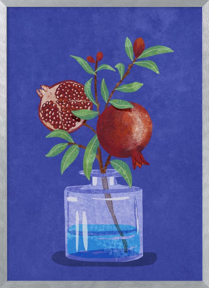 Pomegranate In Vase Poster - Corkframes.com