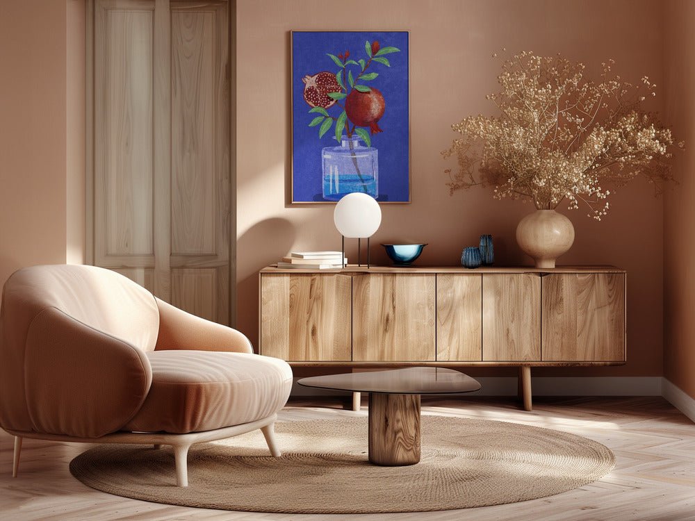 Pomegranate In Vase Poster - Corkframes.com