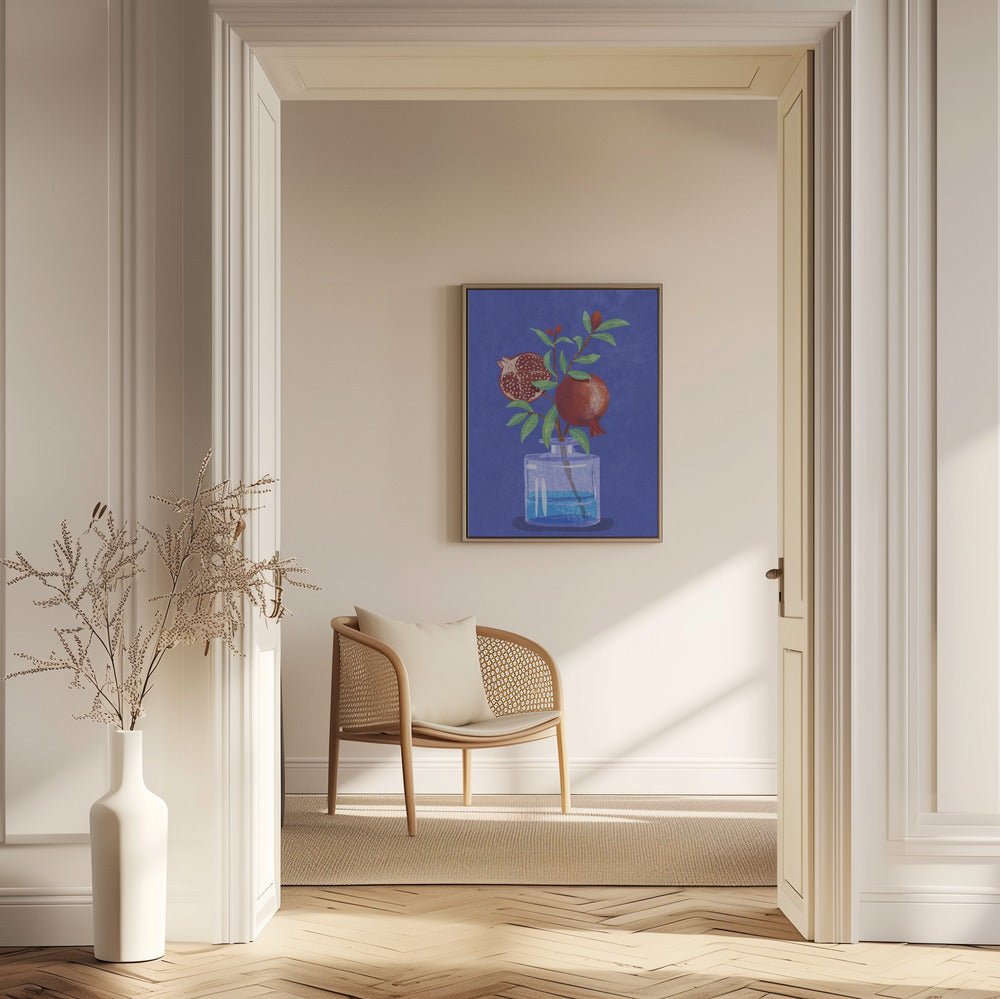 Pomegranate In Vase Poster - Corkframes.com