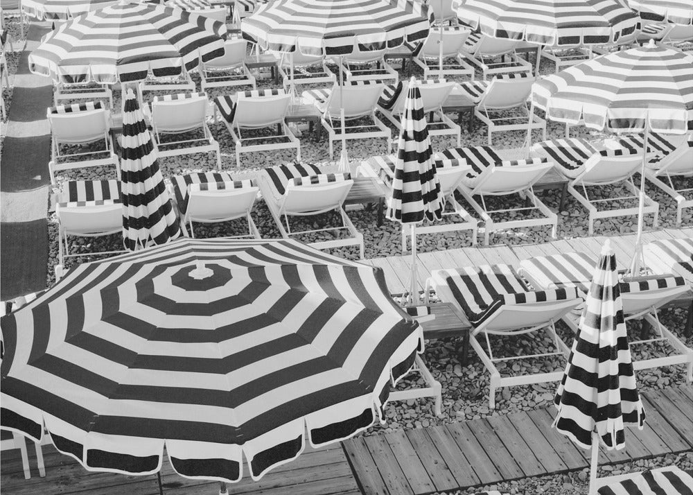 Black And White Riviera Beach Poster