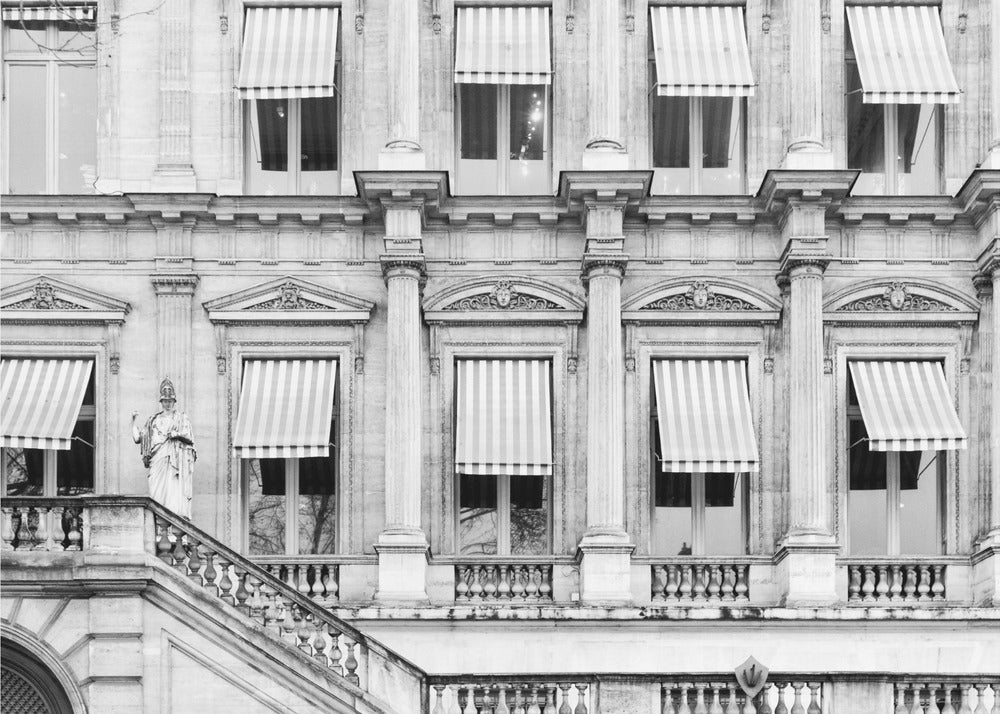 Paris Building Black And White Poster