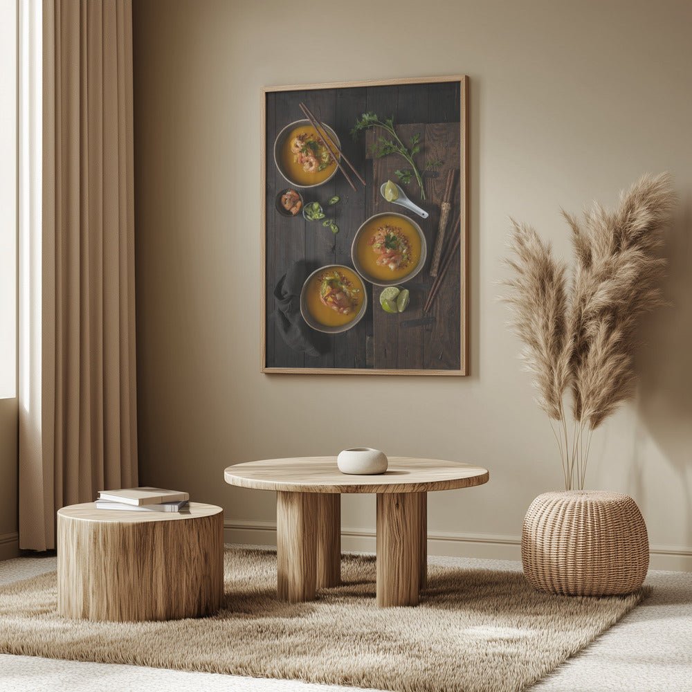 Vietnam Food Memories: Pumpkin Soup With Shrimps Poster - Corkframes.com