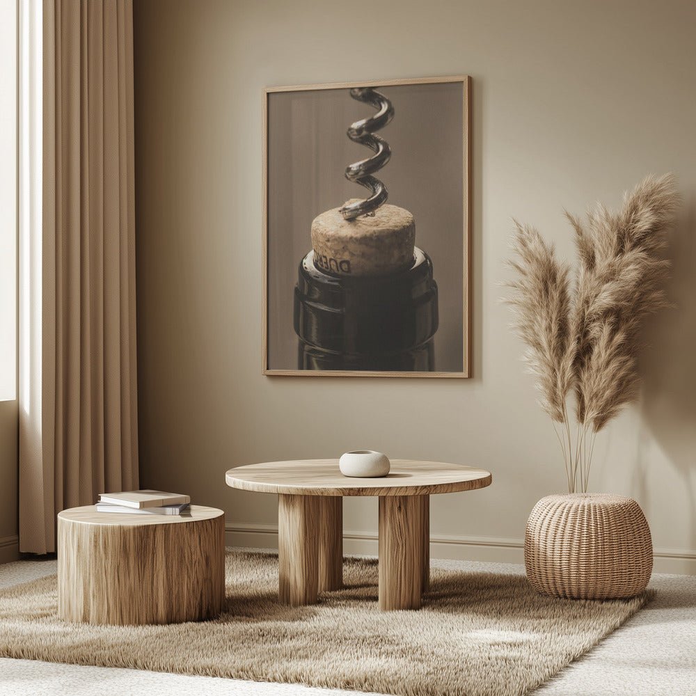 Wine Cork Screw Poster (Color) - Corkframes.com