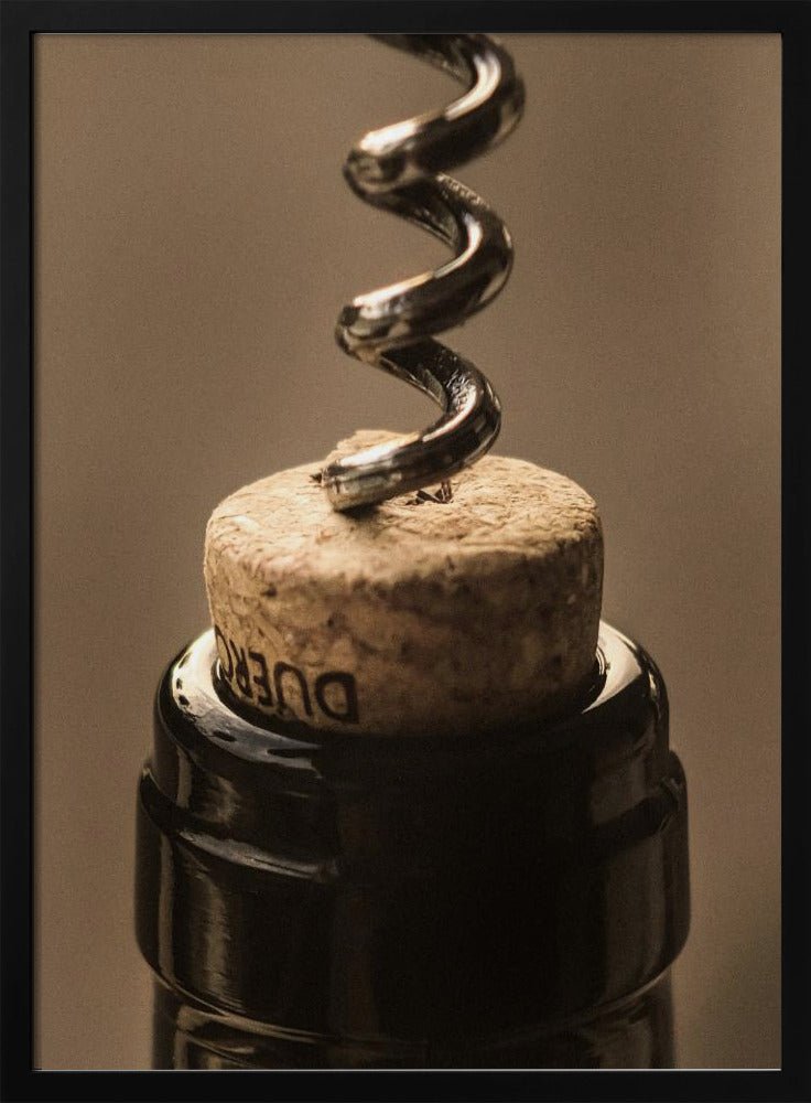 Wine Cork Screw Poster (Color) - Corkframes.com