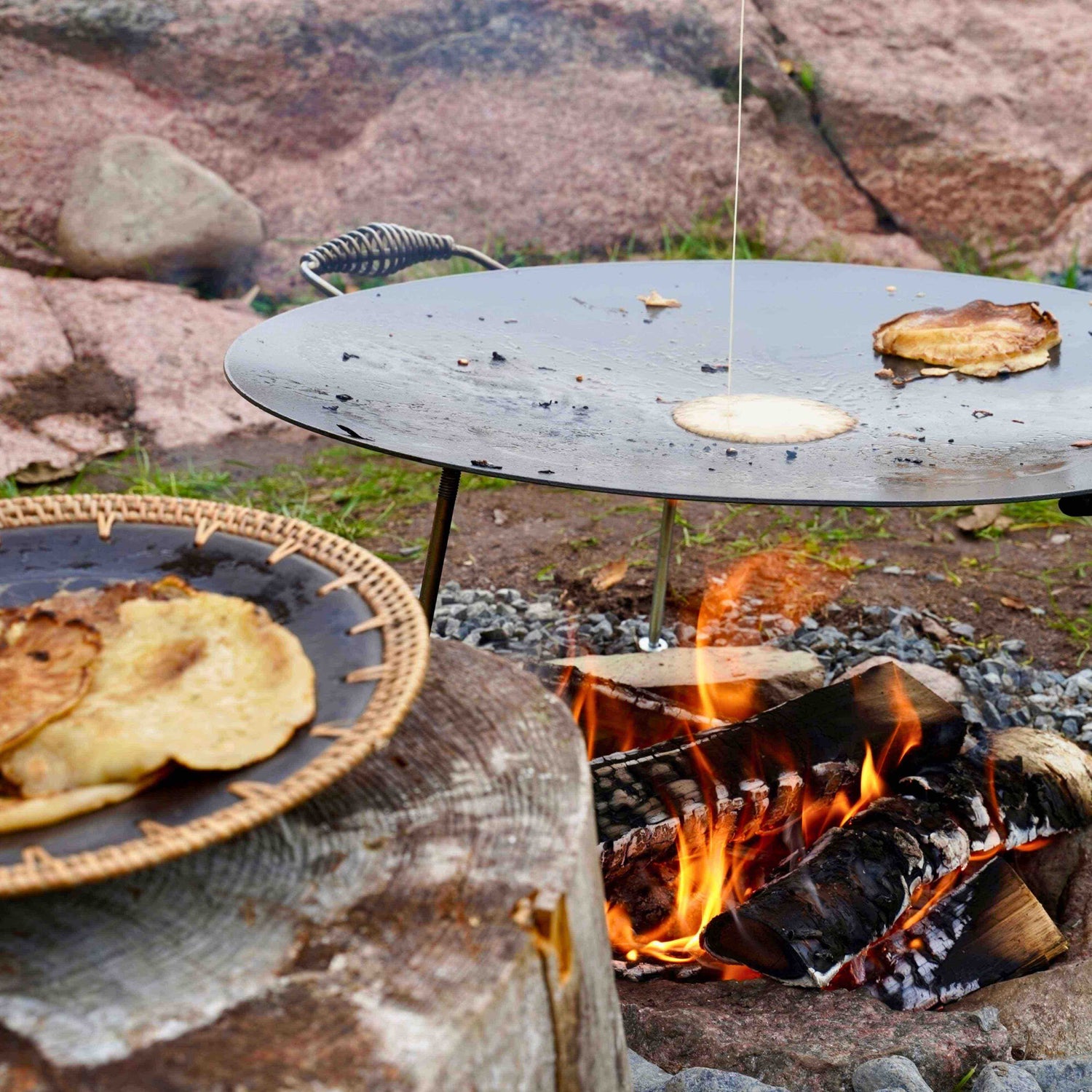 Krabbelurer on a Griddle - The Classic Swedish Thick-Pancake Batter for Outdoor Cooking