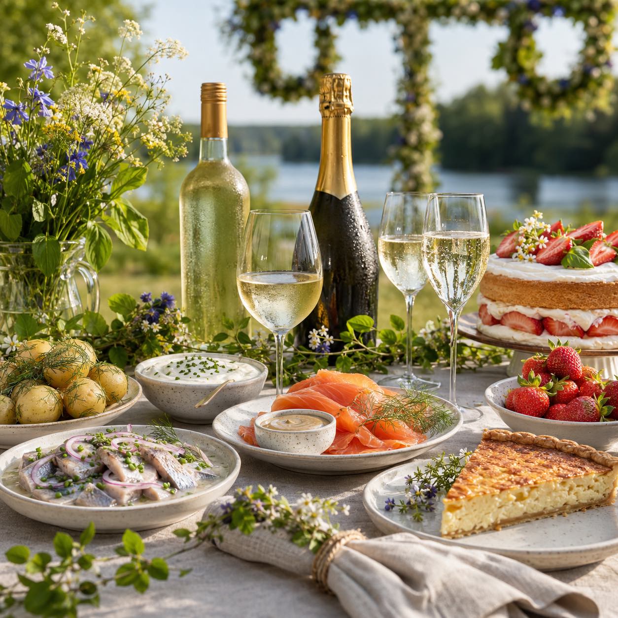 Wine Pairing for Swedish Midsummer Food: The Best Wines for Herring, Salmon and Summer Buffets