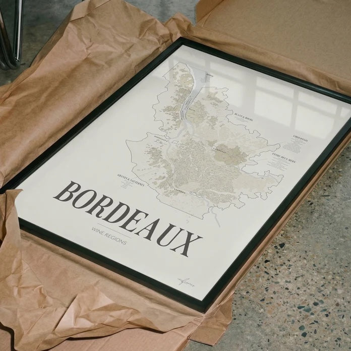 Corkframes Bordeaux Wine Map