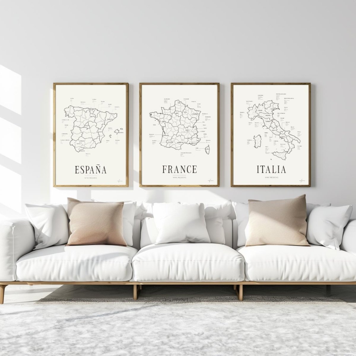 Tips for decorating your home with beautiful wine map posters - Corkframes.com