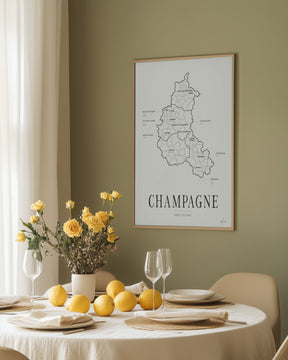 Champagne Wine Map