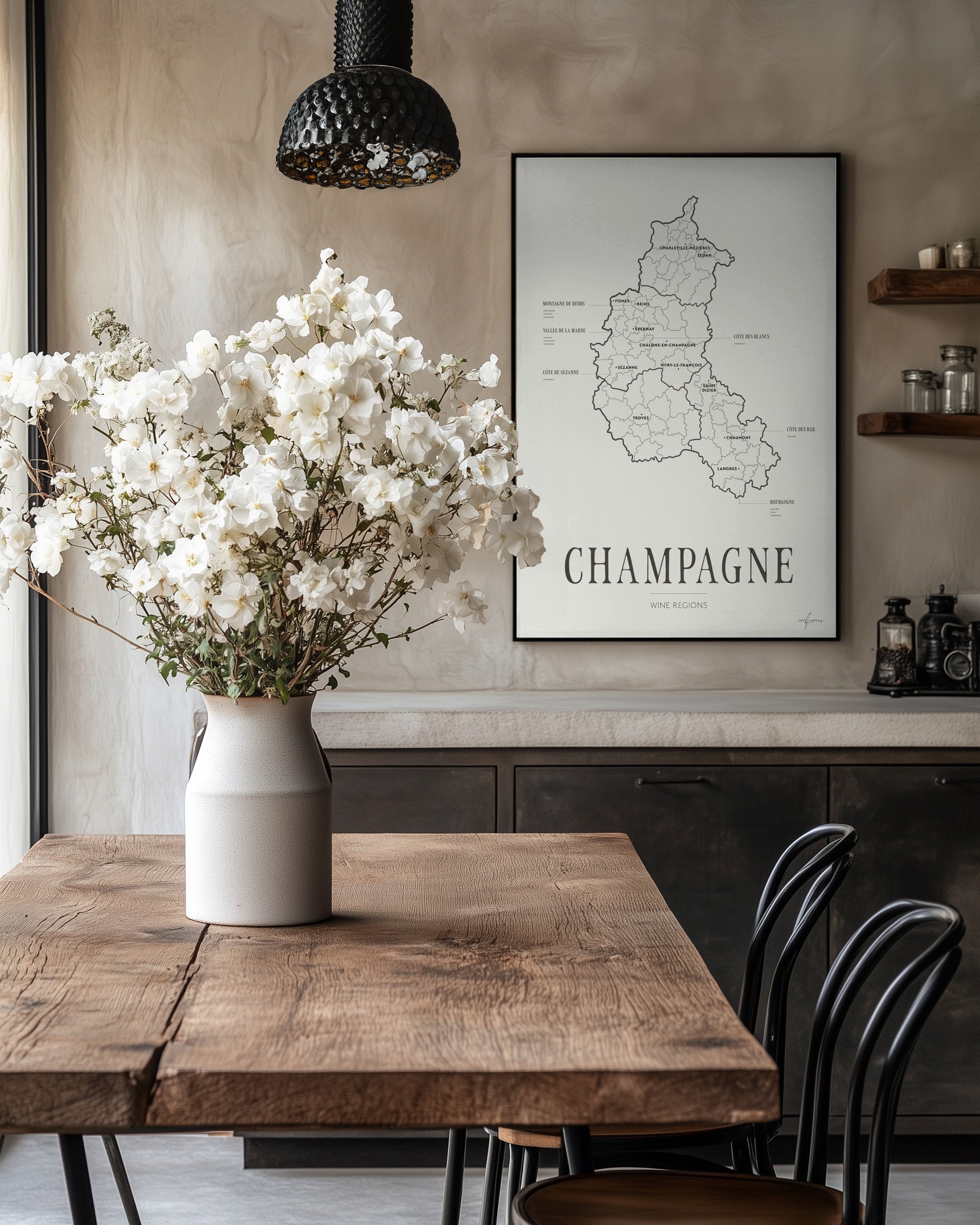 Champagne Wine Map
