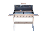 ABAS Horeca Grill in Stainless Steel with Cover and Side Shelves