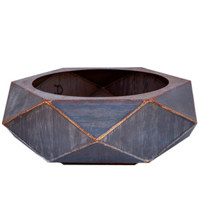Eldstad i cortenstål, hexagonal – Diamond