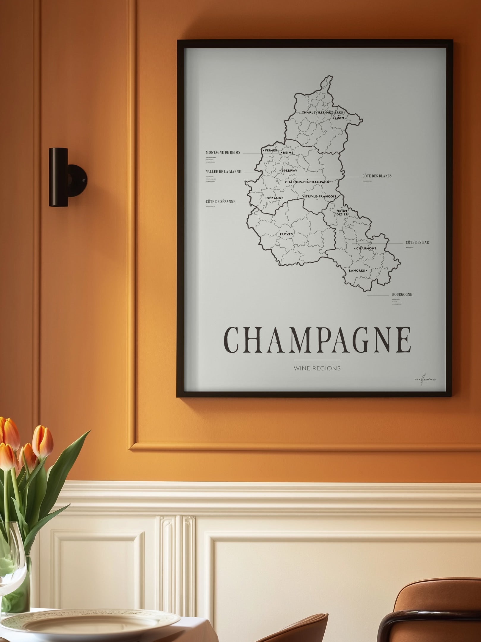 Champagne Wine Map