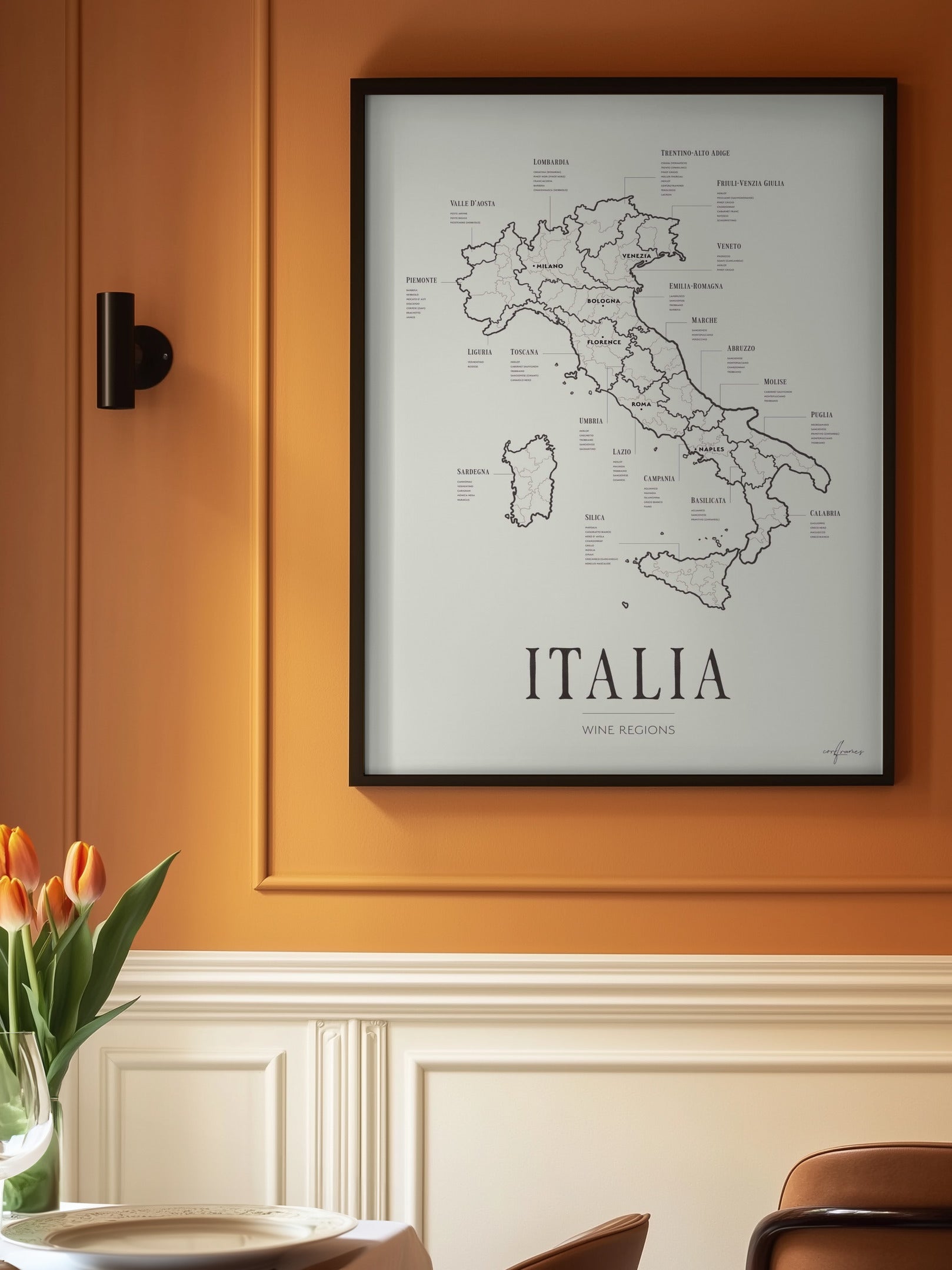 Italia Wine Region Map