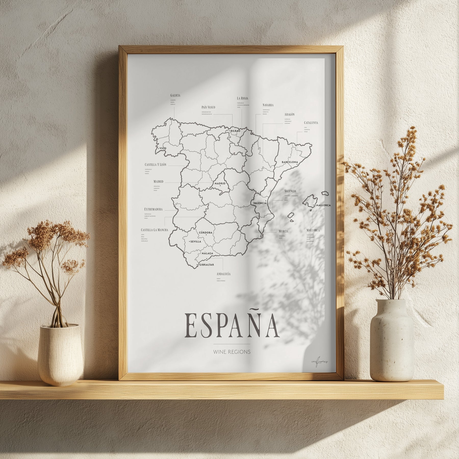 España Wine Region Map