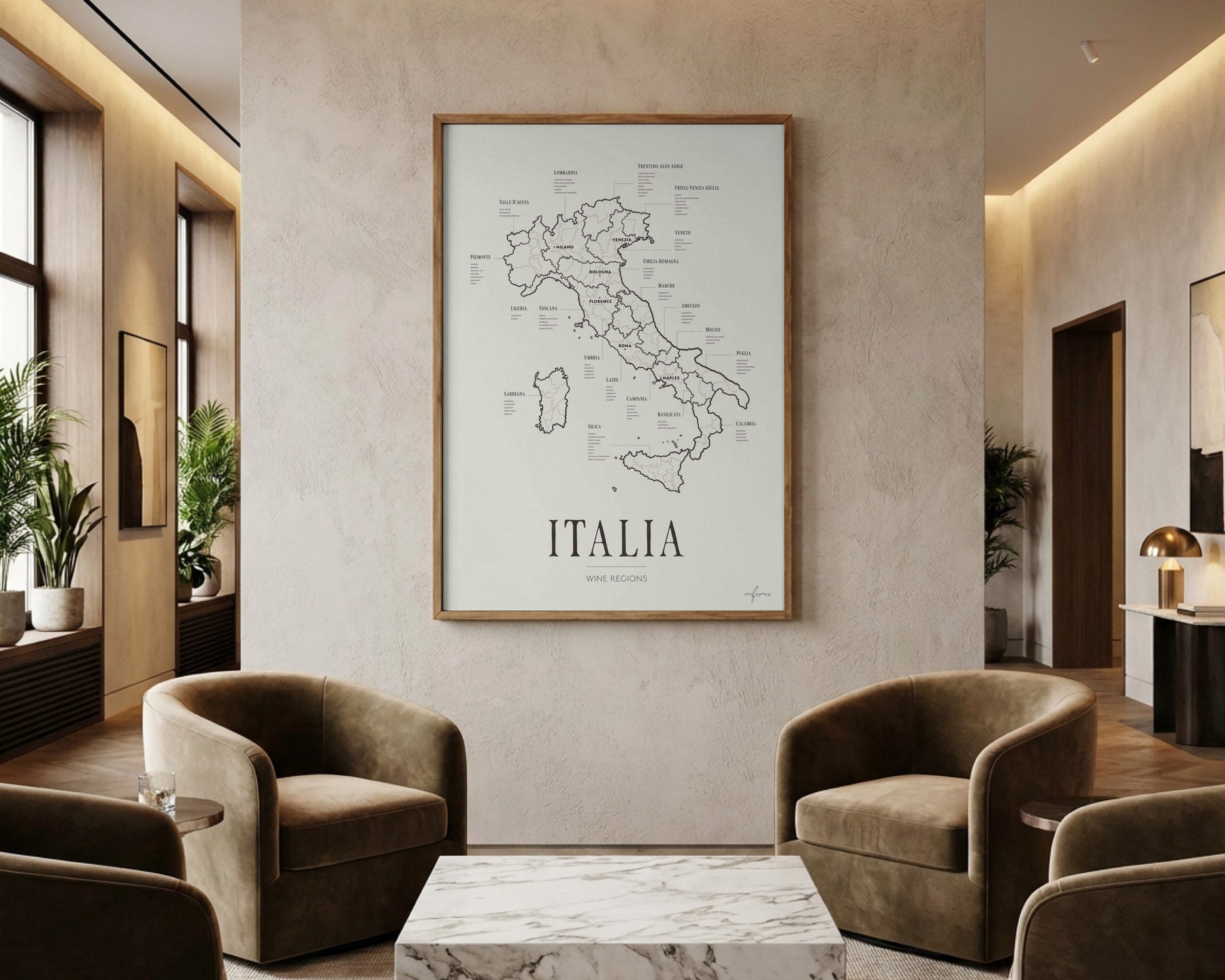 Italia Wine Region Map
