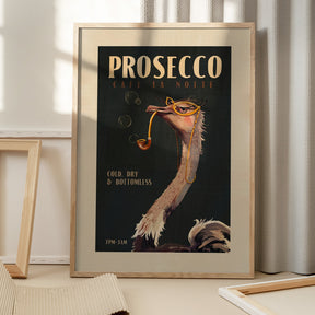 Art Deco Prosecco Wall Art Of An Ostrich Poster