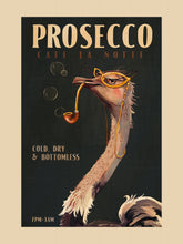 Art Deco Prosecco Wall Art Of An Ostrich Poster