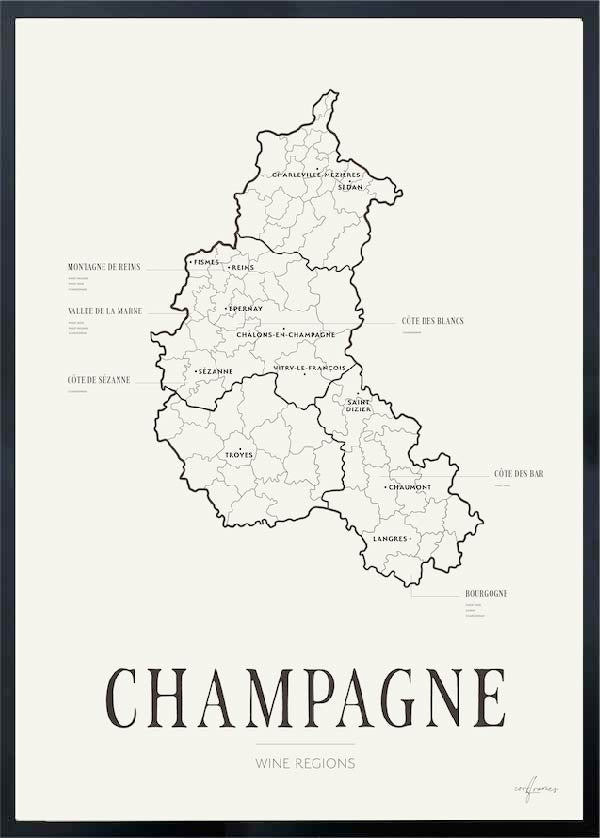 Champagne Wine Map