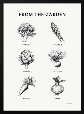 From The Garden – Black & White Collection Poster