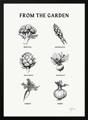 From The Garden – Black & White Collection Poster