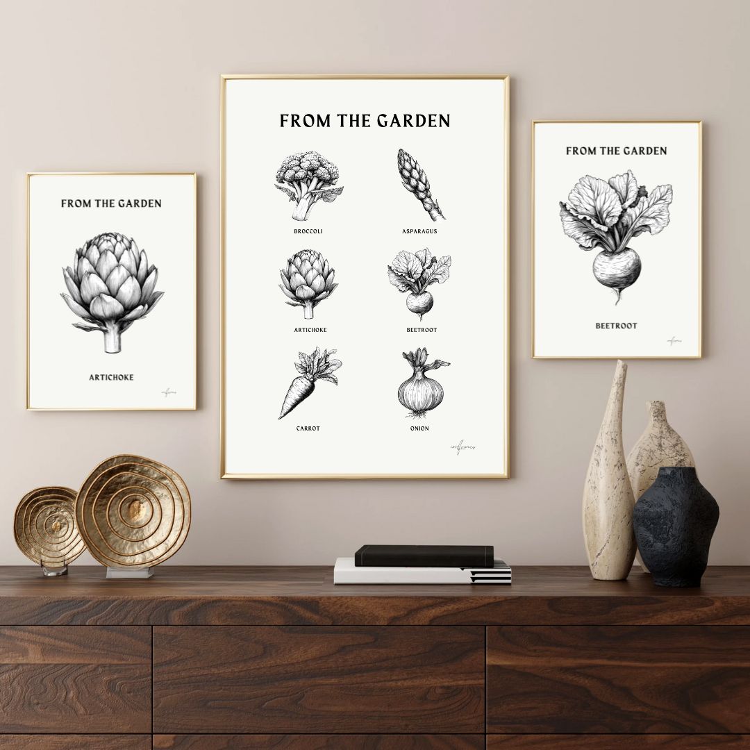 From The Garden – Black & White Collection Poster