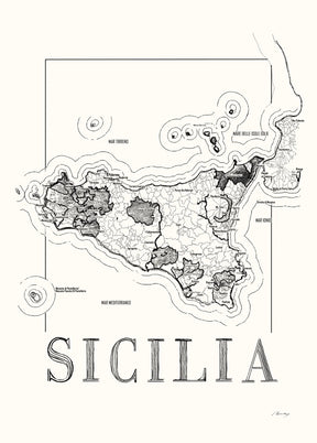Mapa de vinos de Sicilia