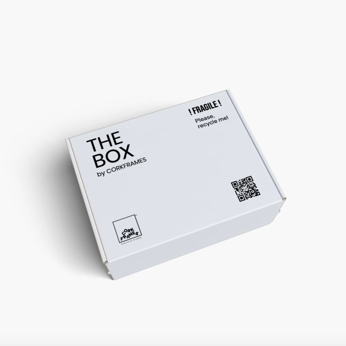 White box labeled 'The Box by Corkbanes' on a white background