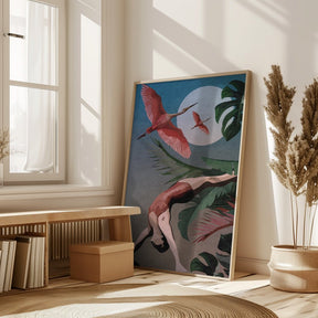 A Woman Doing A Backbend In The Jungle Poster - Corkframes.com