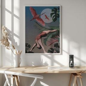 A Woman Doing A Backbend In The Jungle Poster - Corkframes.com