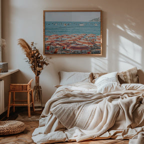 Amalfi Coast Beach Poster - Corkframes.com