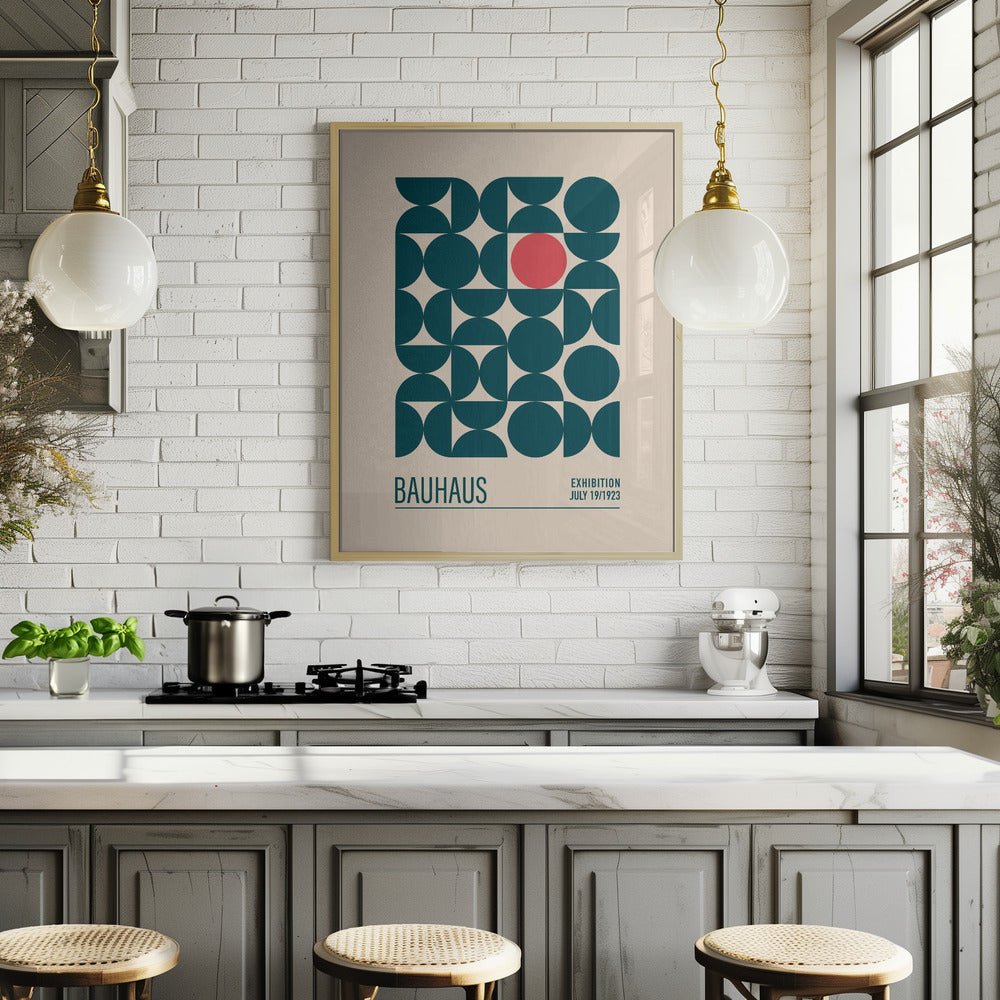 Bauhaus Mavi Kureler Poster - Corkframes.com