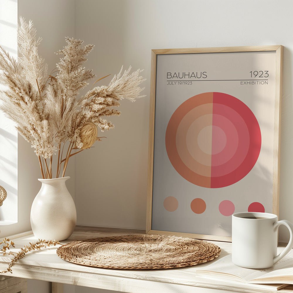 Bauhaus Pembe Daire Poster - Corkframes.com