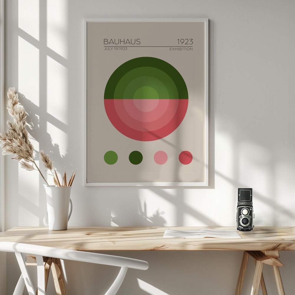 Bauhaus Yesil Daire Poster - Corkframes.com