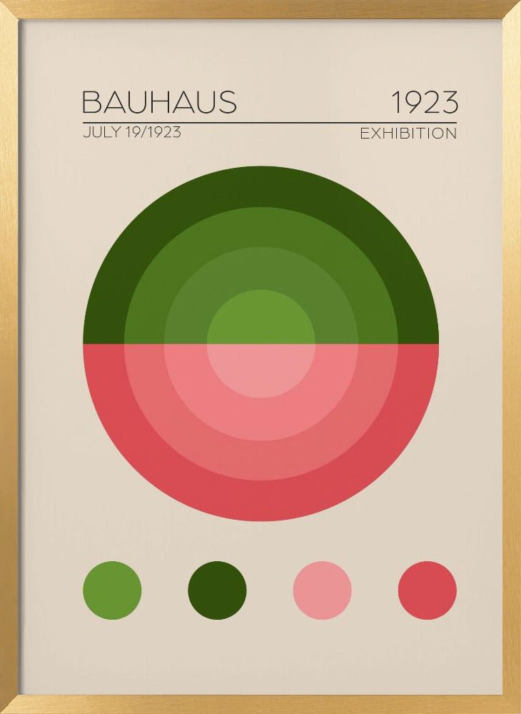 Bauhaus Yesil Daire Poster - Corkframes.com