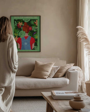 Into the Garden (redhead &amp; Light Green) Poster