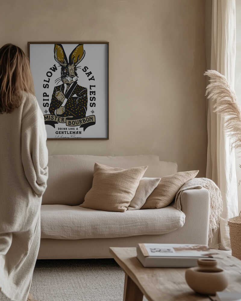 Mister Bourbon Jackalope In Smoking Jacket Poster