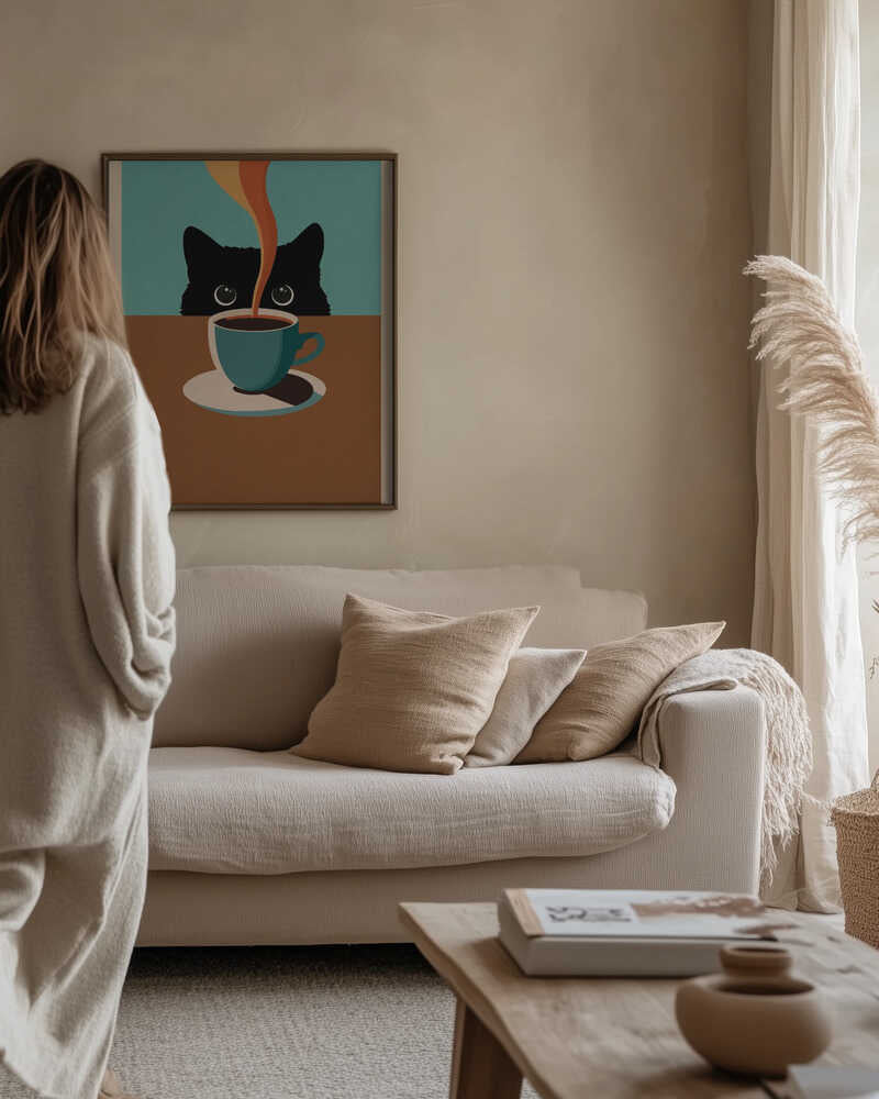 Cat &amp; Coffee Poster