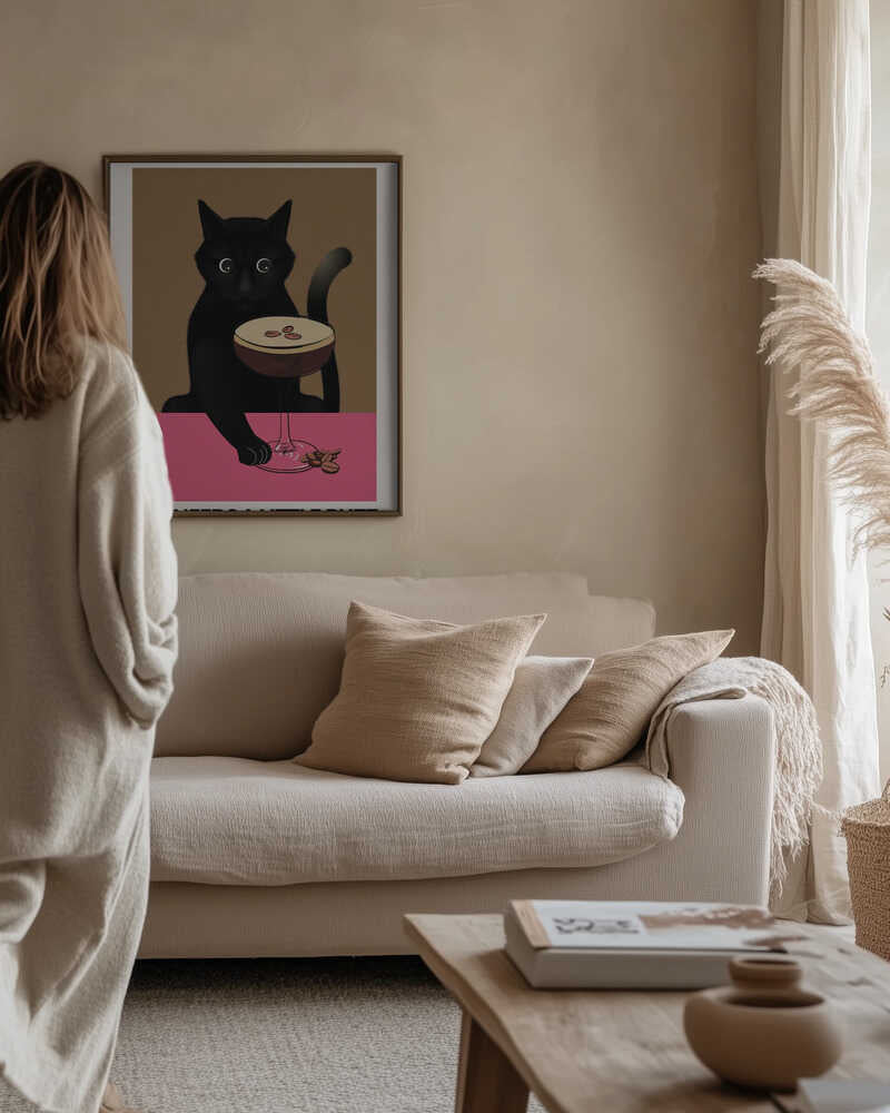 A4 Cat & Espresso 01.png Poster