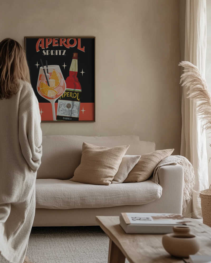 A4 Aperol Spritz 2 Black 01.png Poster