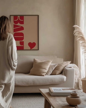 Red Bold Lettering Poster