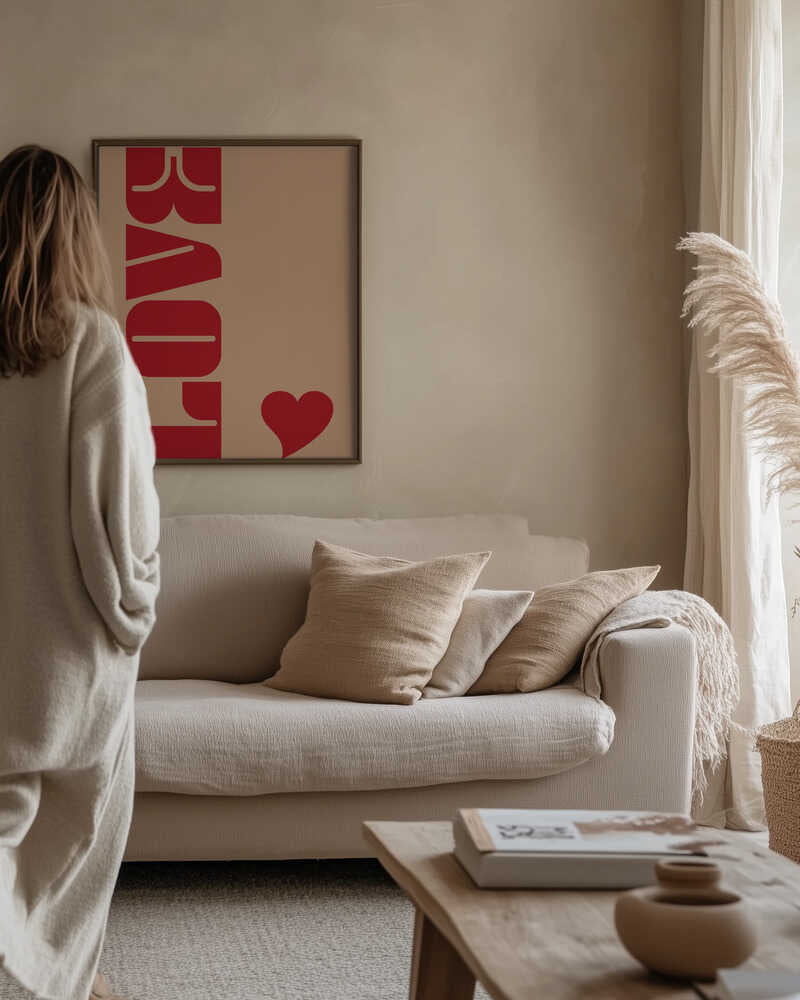 Red Bold Lettering Poster